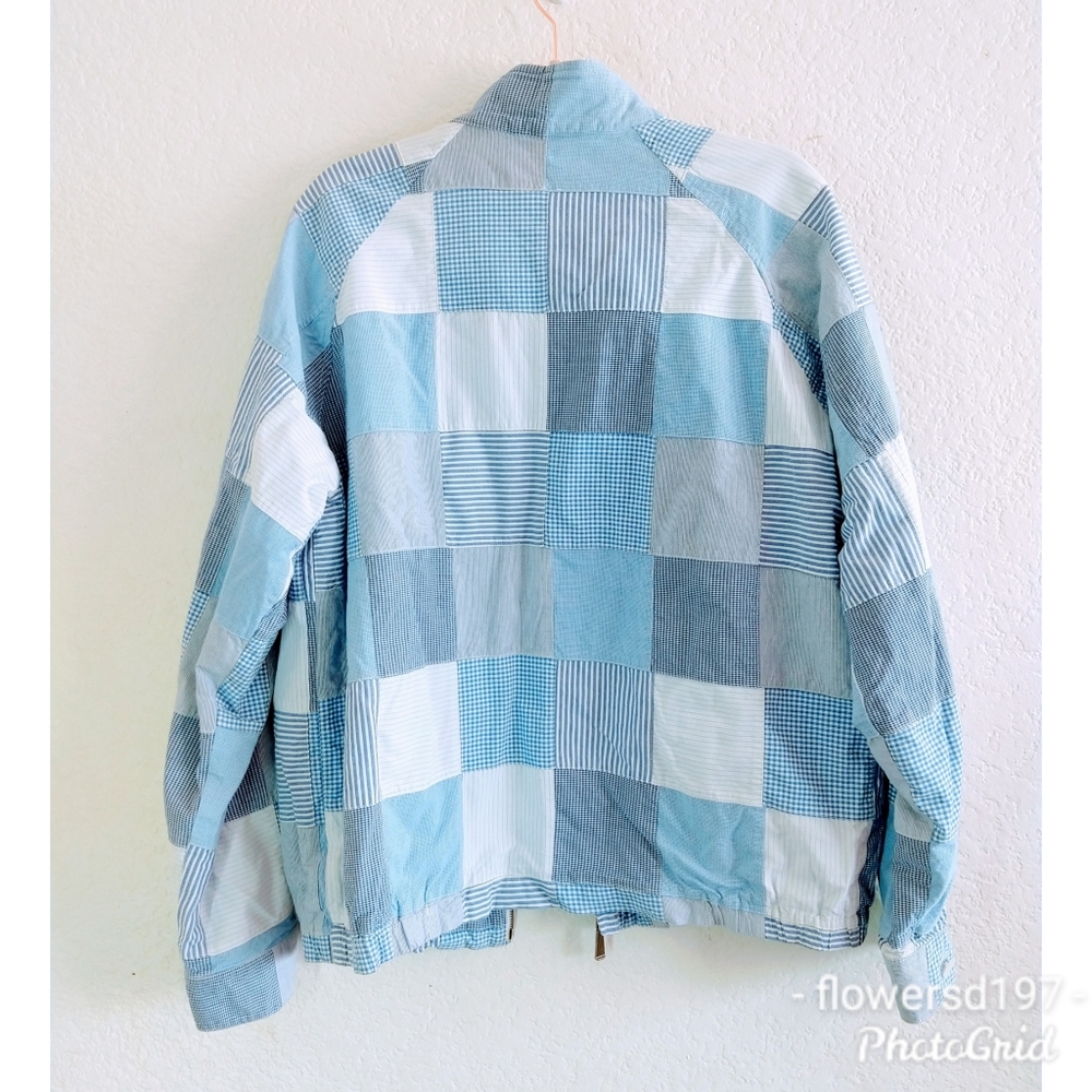 Brooks Brothers Patchwork Bomber Jacket Size Large - image 3